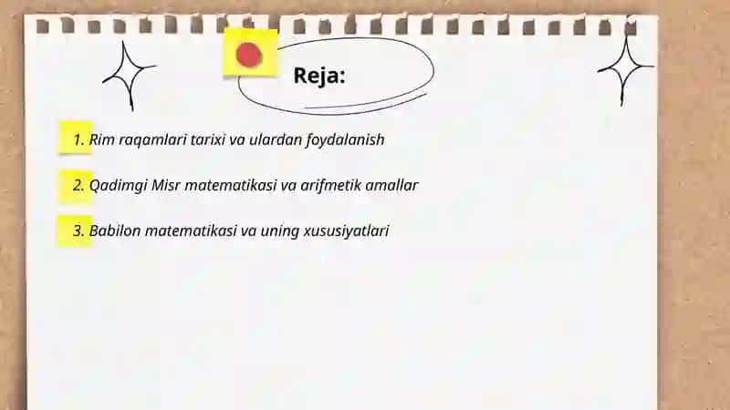 Boshlangʻich sinf matematika darslarida sinfdan tashqari ishlarda arifmetik amallar mavzusi boʻyicha tarixiy materiallardan foydalanish 2