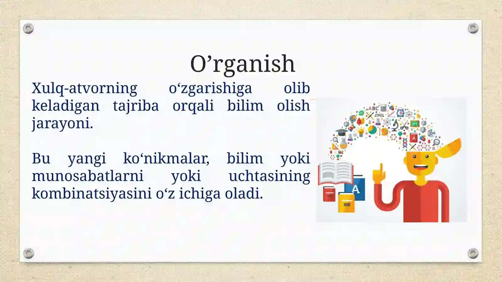 O’rganish va rivojlanish 2