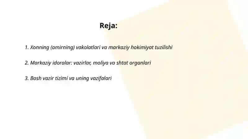 Buxoro xonligining ma'muriy tuzilishi 2