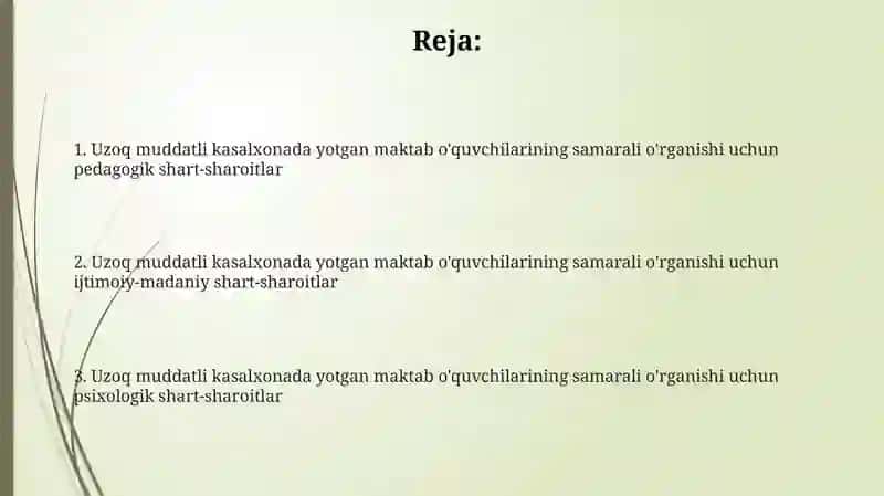 Uzoq davolanuvchi maktab oʻquvchilarini samarali taʼlim olish 2