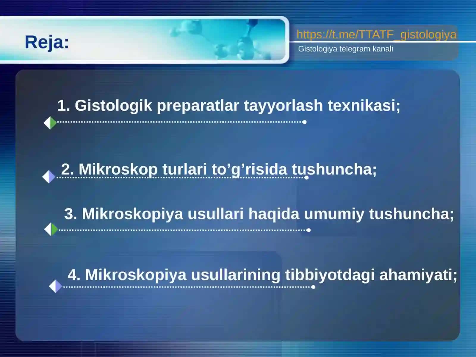 Gistologik preparatlarni tayyorlash texnikasi 2
