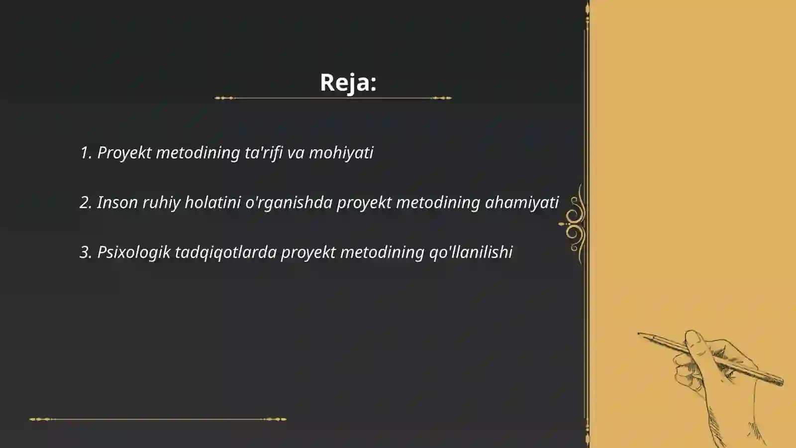 Inson ruhiy holatini o'rganishda proyekt metodning o'rni 2