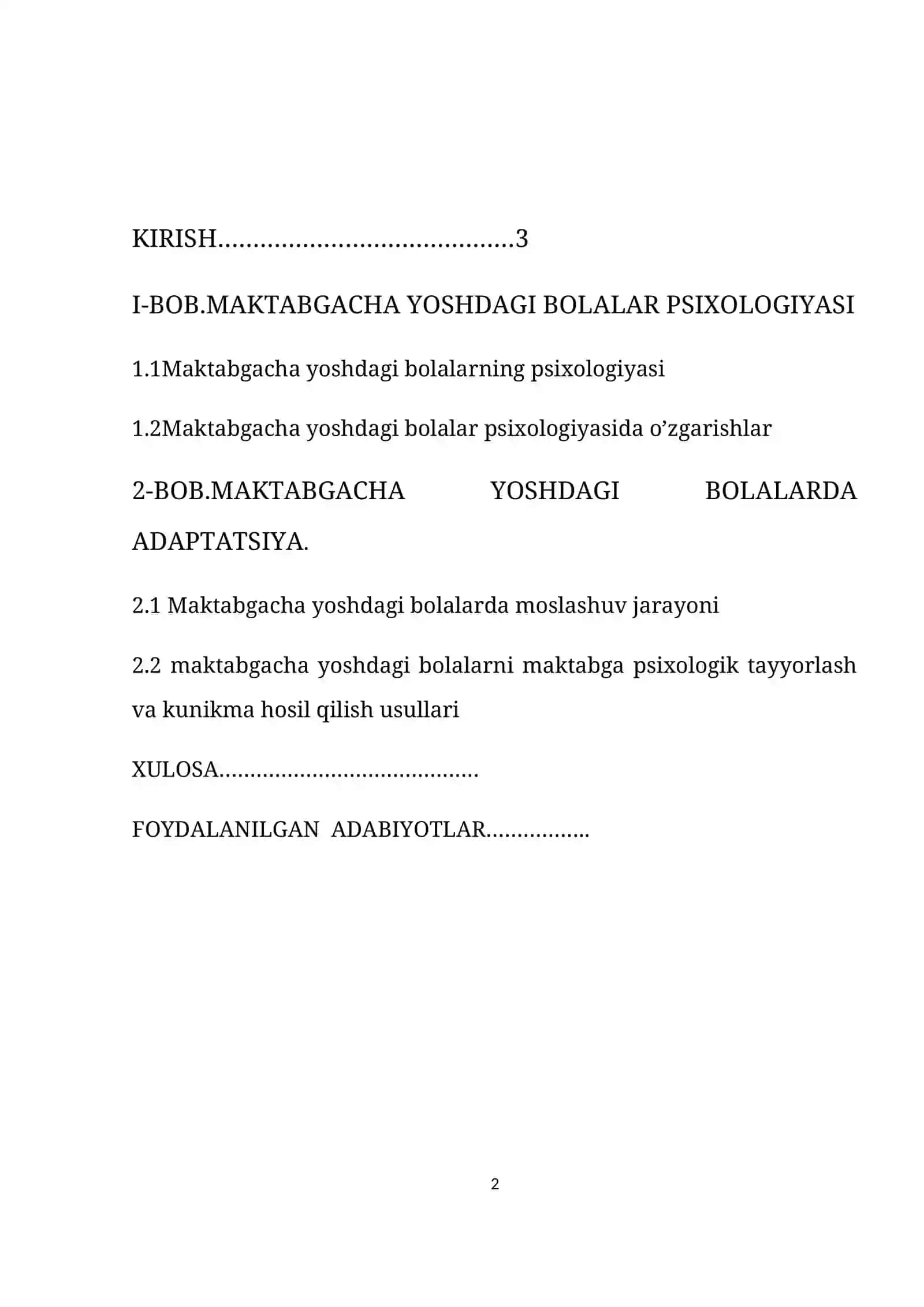 Kichik maktab yoshida bolalarning maktabga psixologik moslashuv jarayonida ullarni qo’llab quvvatlashning ahamiyati 2