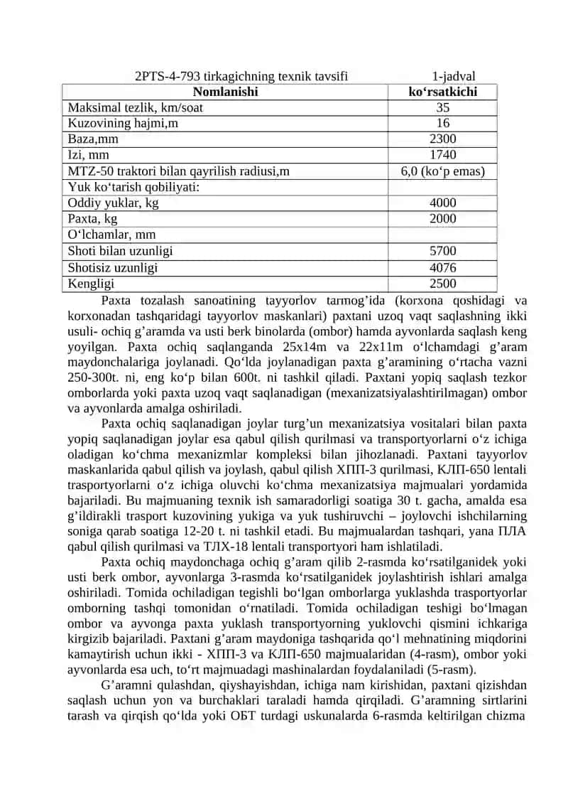 Mexanizasiyalash uskunalari klassifikasiyasi va turlari 2