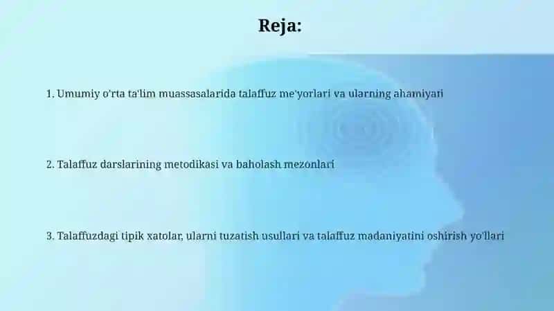 Talaffuz me'yorlarining tavsifi 2