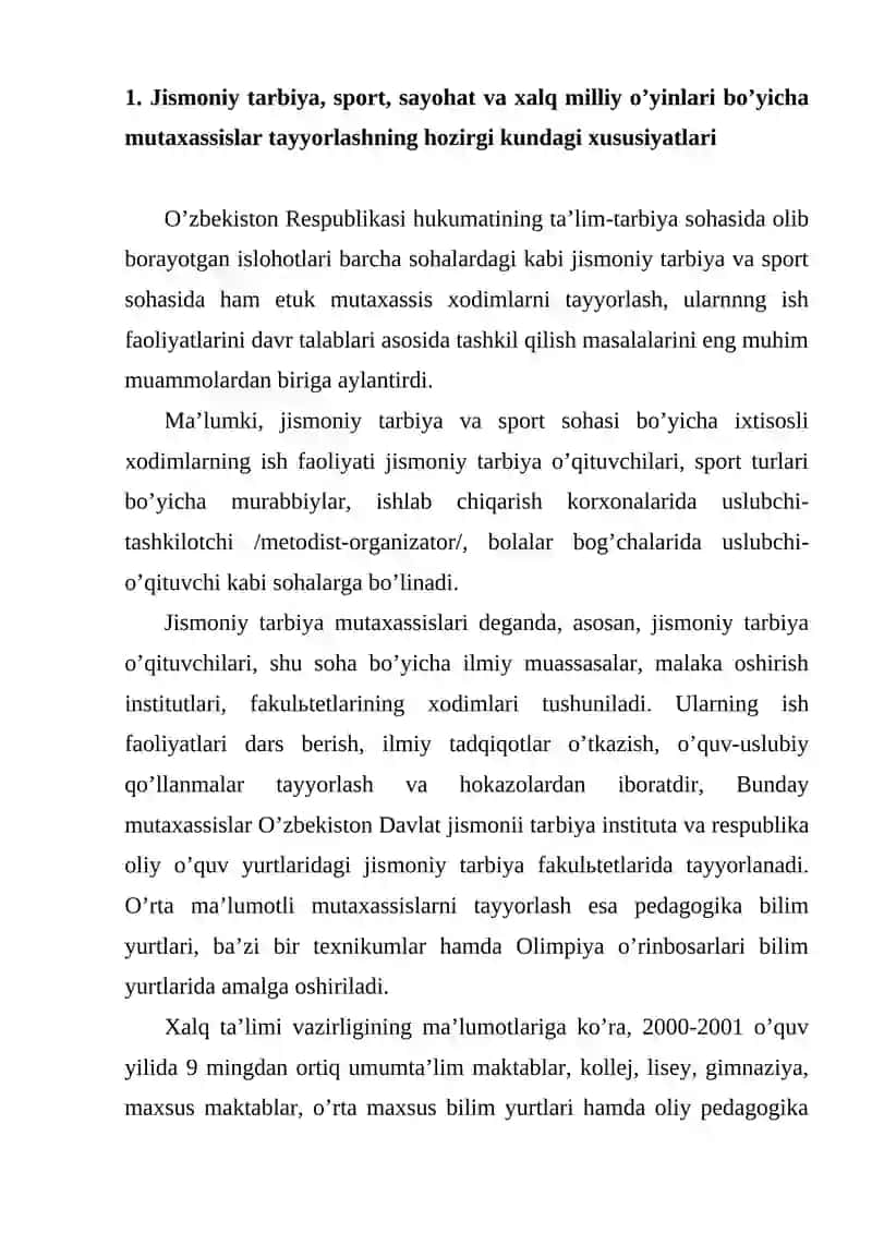 Jismoniy Tarbiya va Sport Faollari Jamoatchi Harakatlari 2