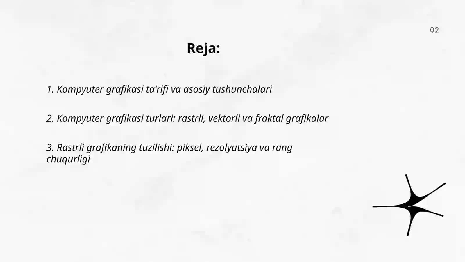 Kompyuter grafikasi va uning turlari 2