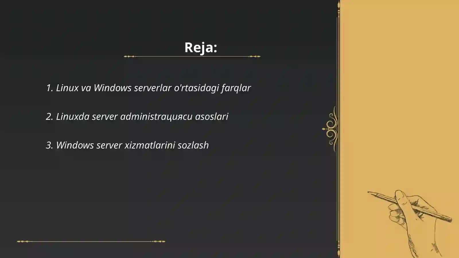 Linux va Windowsda server xizmatlarini sozlash 2