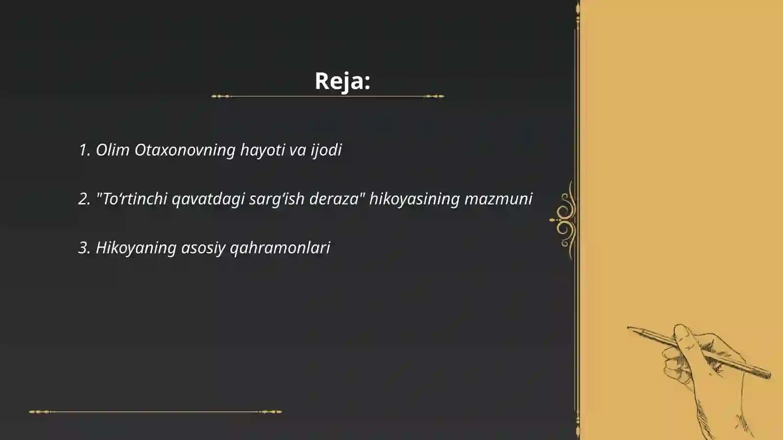 Olim Otaxonovning hayoti va ijodi 2