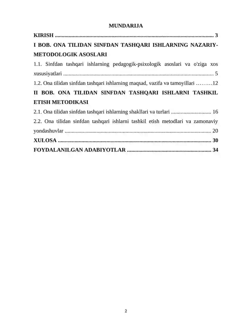 Ona tilidan sinfdan tashqari ishlar tashkil etish 2