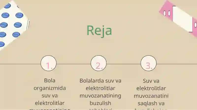 Bola organizmida suv va elektrolitlar muvozanati 2