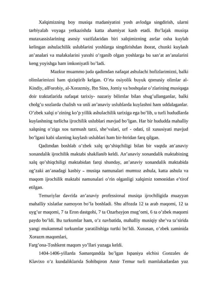 An’anaviy xonandalik kuylash maktabi shakllari 2