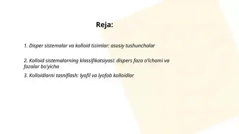 Disper sistemalar va kolloid tizimlar 2