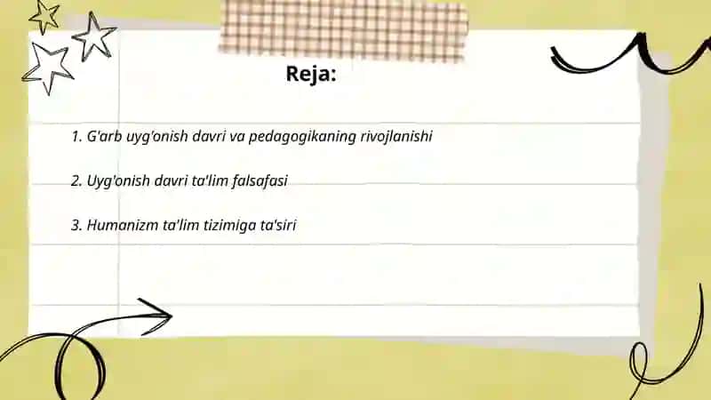 G'arb uyg'onish davrida pedagogika fani taraqqiyoti 2