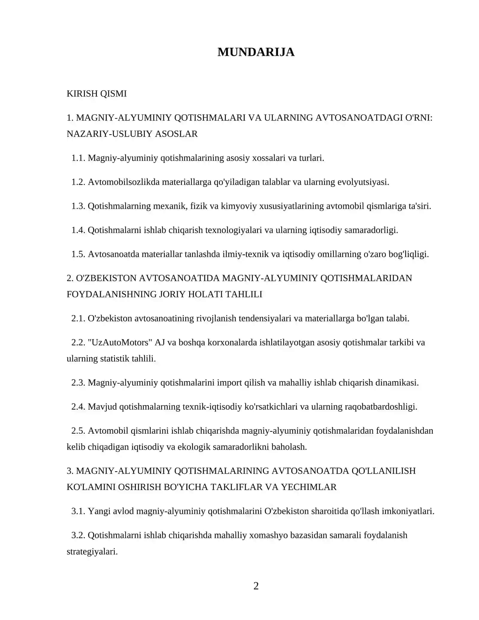 Magniy - alyuminiy qotishmalarining 2