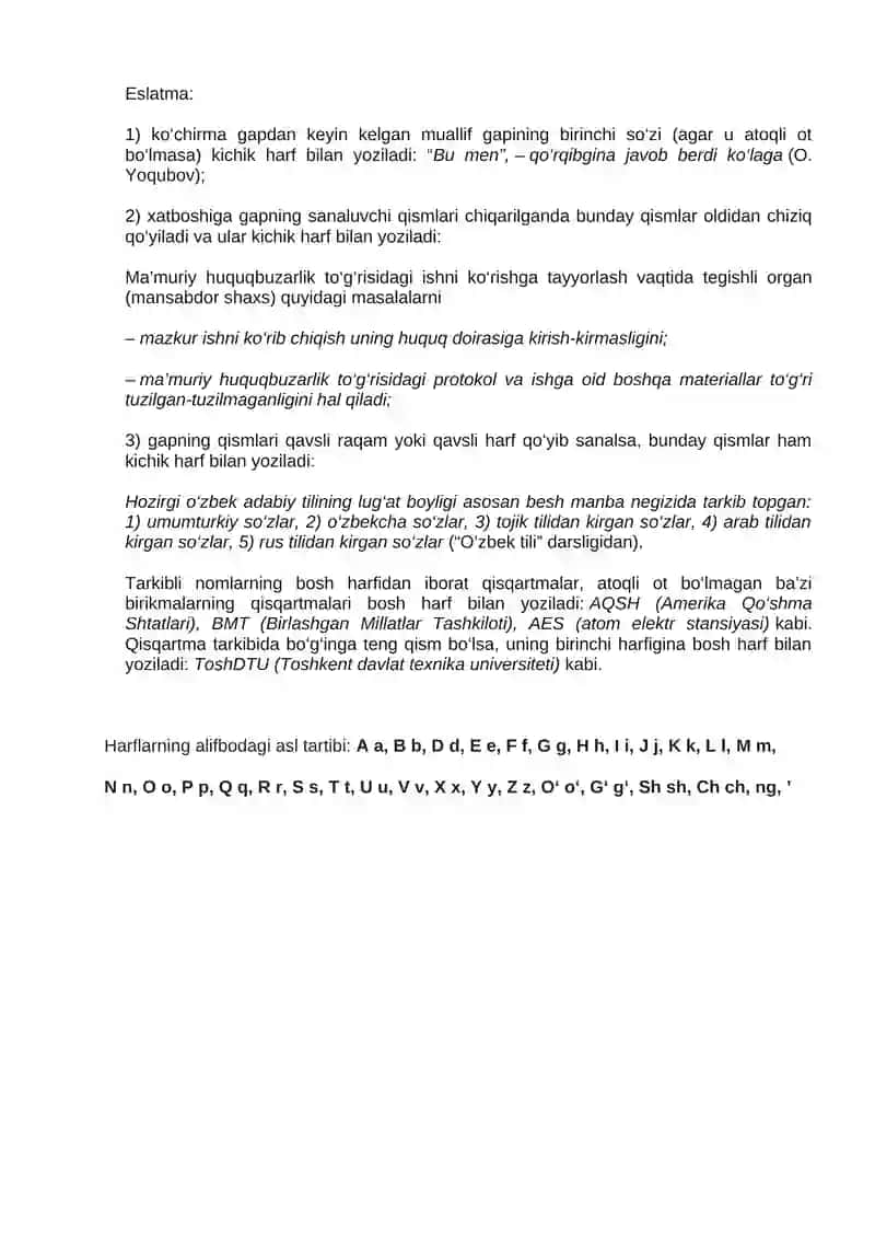BOSH HARFLAR IMLOSI 2
