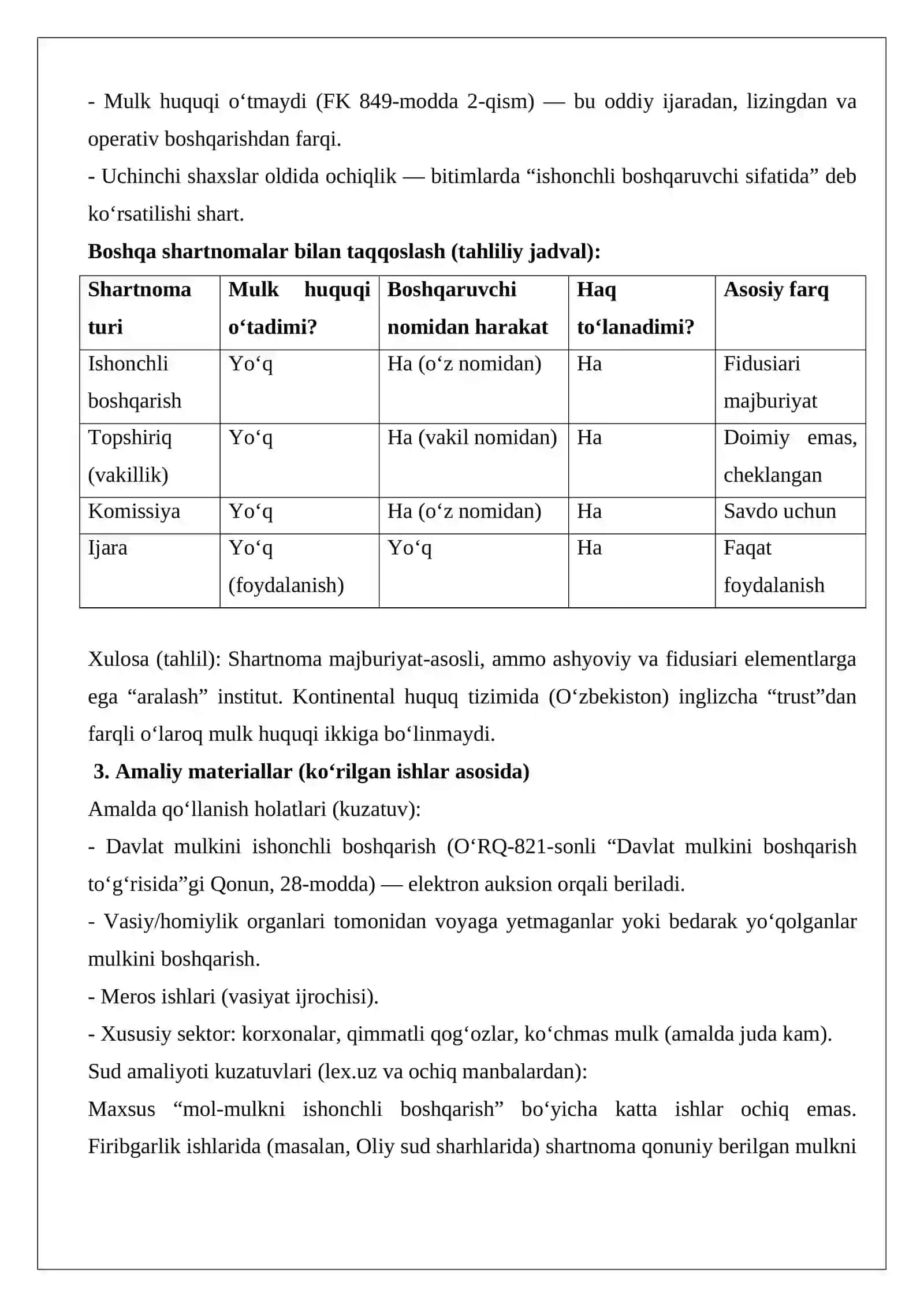 Mol-mulkni ishonchli boshqarish shartnomasi 2