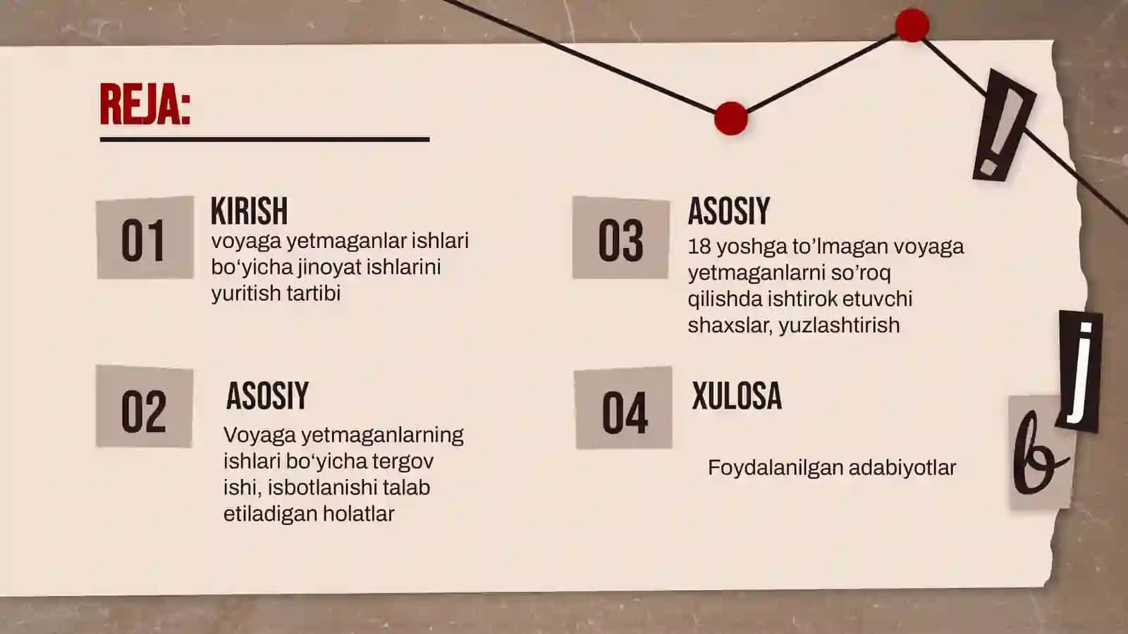 Voyaga yetmaganlar tomonidan sodir etilgan jinoyatlarni tergov qilish 2