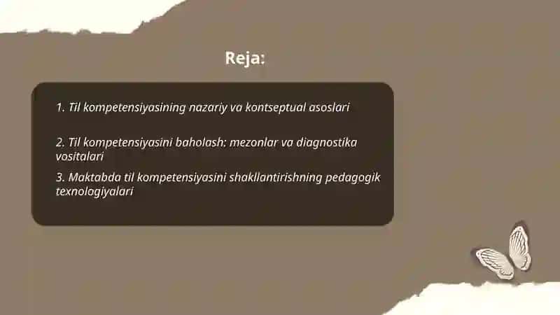Til kompetentligini rivojlantirishning dolzarb muammolari maqsad va vazifalari 2