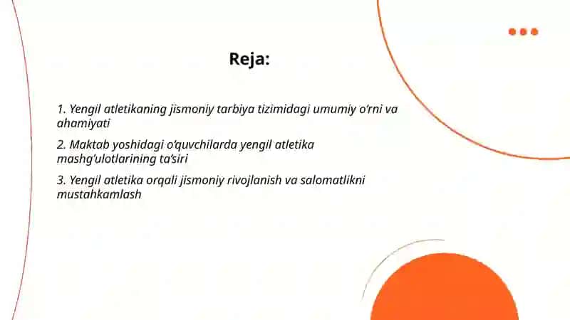 Yengil atletikaning jismoniy tarbiya tizimidagi oʻrni va ahamiyati 2