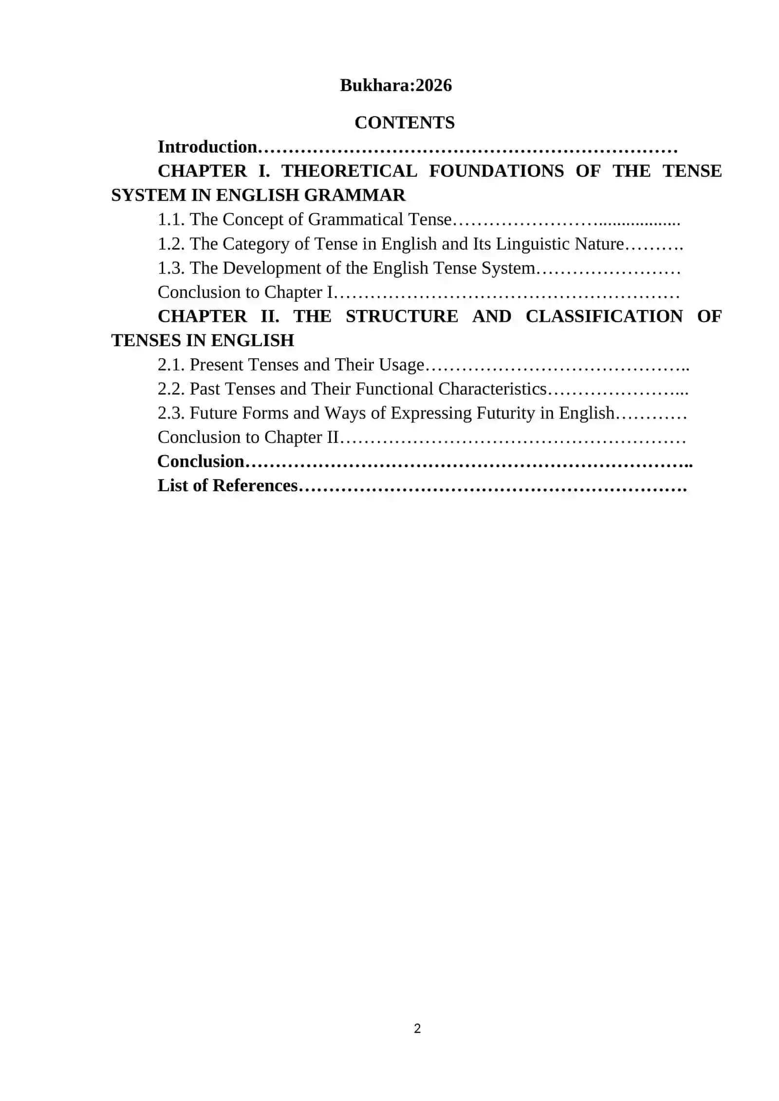 THE SYSTEM OF TENSES IN ENGLISH GRAMMAR 2