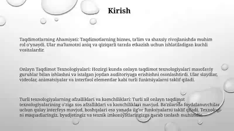Online Taqdimot Tayyorlash Texnologiyalari Haqida 2