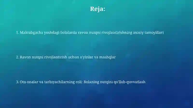 Maktabgacha yoshdagi bolalarda ravon nutqni rivojlantirish 2