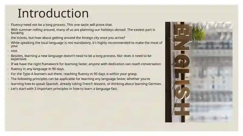 HOW TO LEARN A NEW LANGUAGE 90 DAYS 2