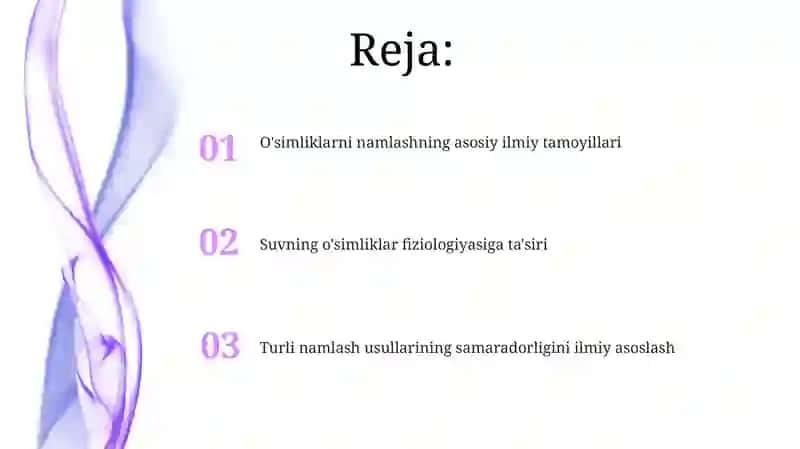 O'simliklarni namlash 2