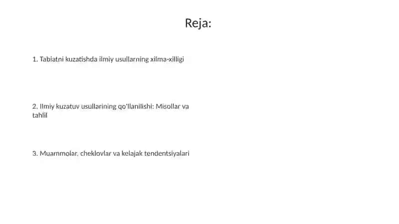 Tabiatni kuzatishda ilmiy usullar 2