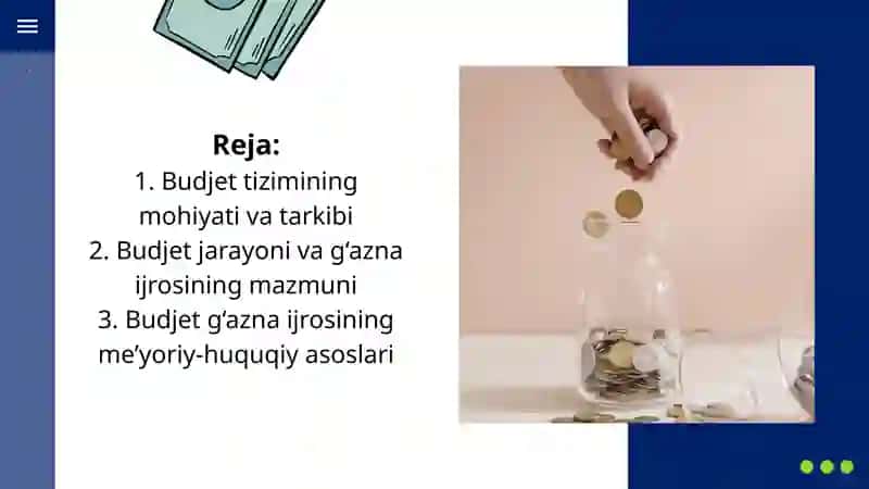 Budjet tizimi budjet g’azna ijrosining meyoriy huquqiy asoslari 2