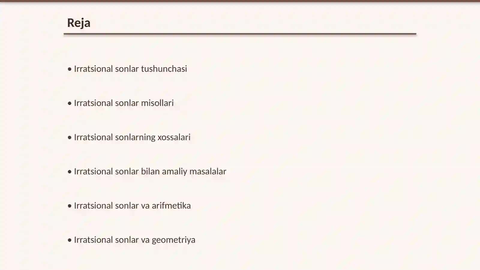 Irratsional sonlarga doir misollar yechish 2