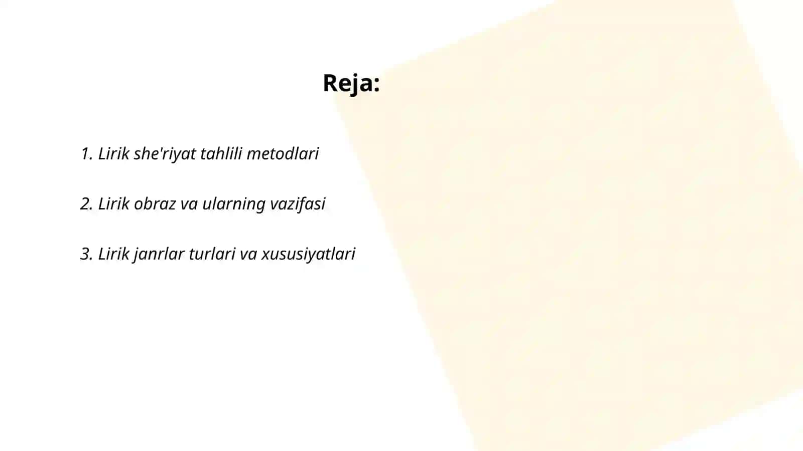 Lirik va liro- epik turdagi asarlarni tahlil qilish 2