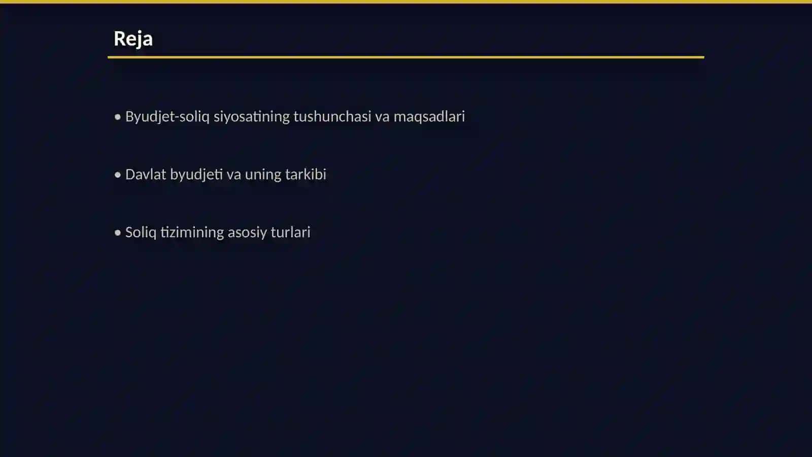 Davlatning byudjet-soliq siyosati 2