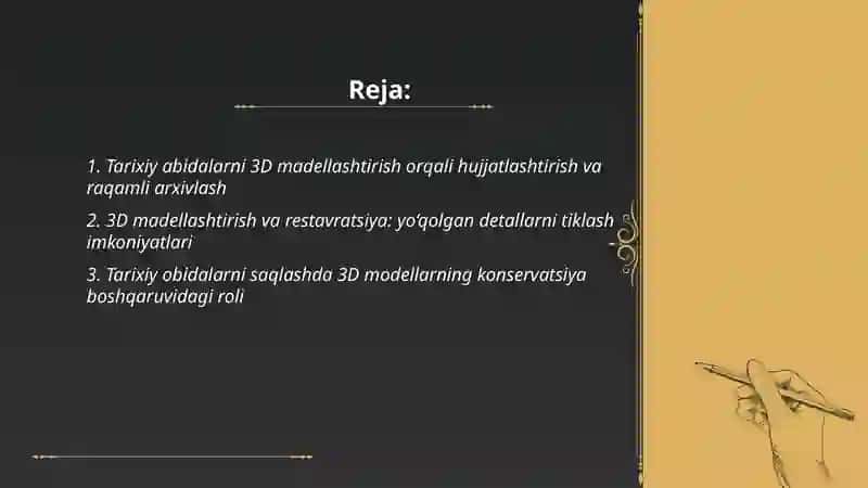 Tarixiy abidalarni 3D madellashtirishning ahamiyati 2