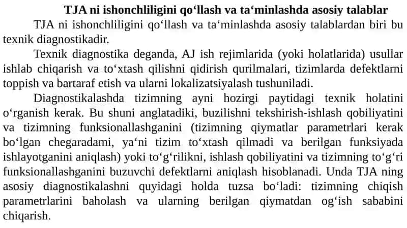 TEXNIK TIZIMLARNING ISHONCHLILIGINI OSHIRISH USULLARI 2