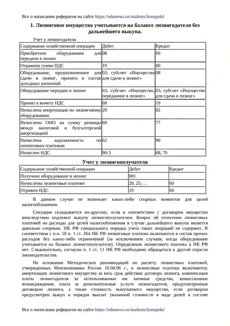 Учет лизинговых операций 2