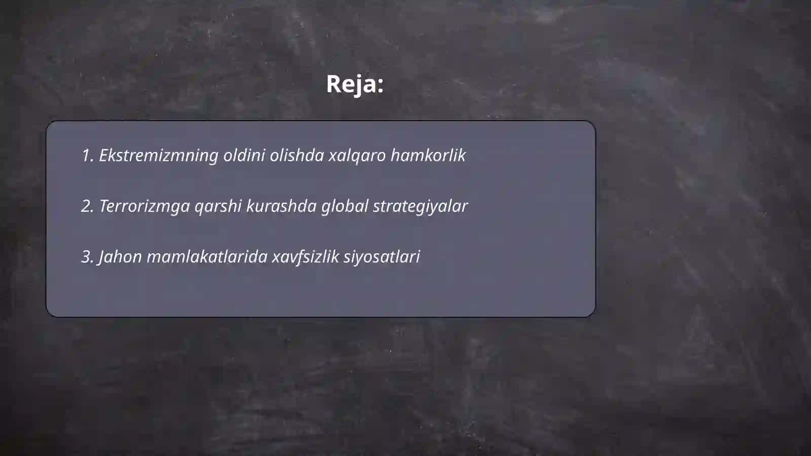 Jahon hamjamiyatining ekstremizm va terrorizmiga qarshi kurash kurash tajribasi 2