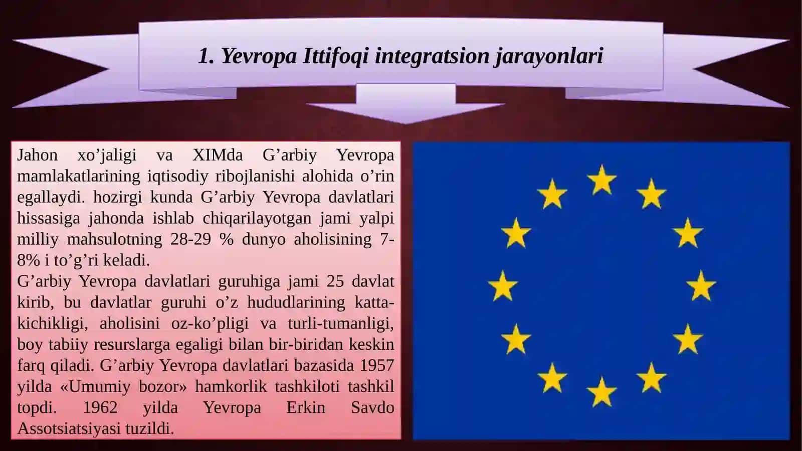 Jahon xo‘jaligida rivojlangan mamlakatlar iqtisodiyoti 2