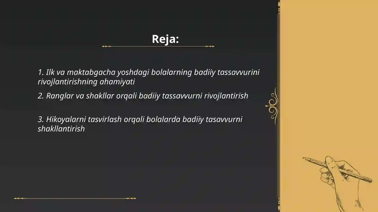 Ilk va maktabgacha yoshdagi bolalarning dunyoni badiiy tassavur etishga órgatish yòllari 2