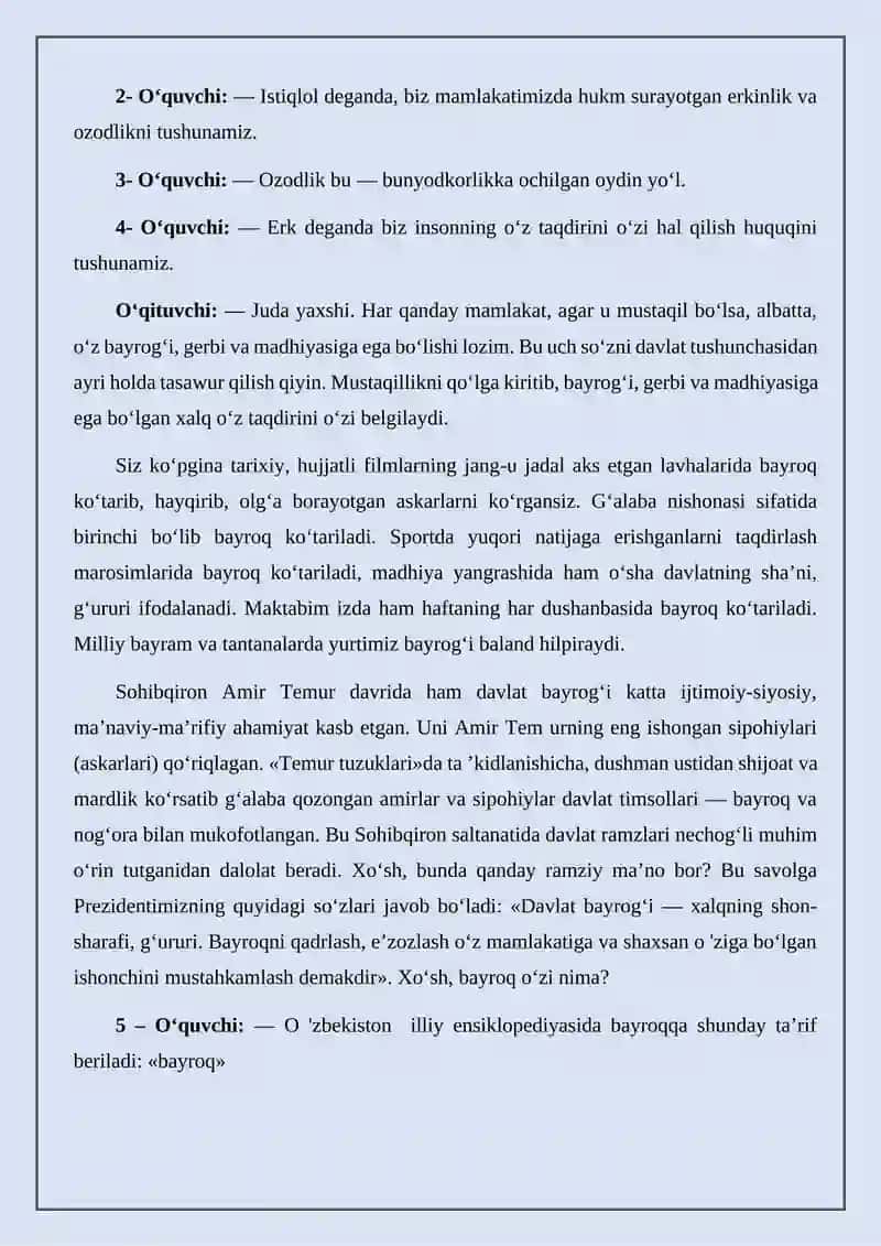 Bayroqqa Sadoqat - Yurtga Sadoqat 2