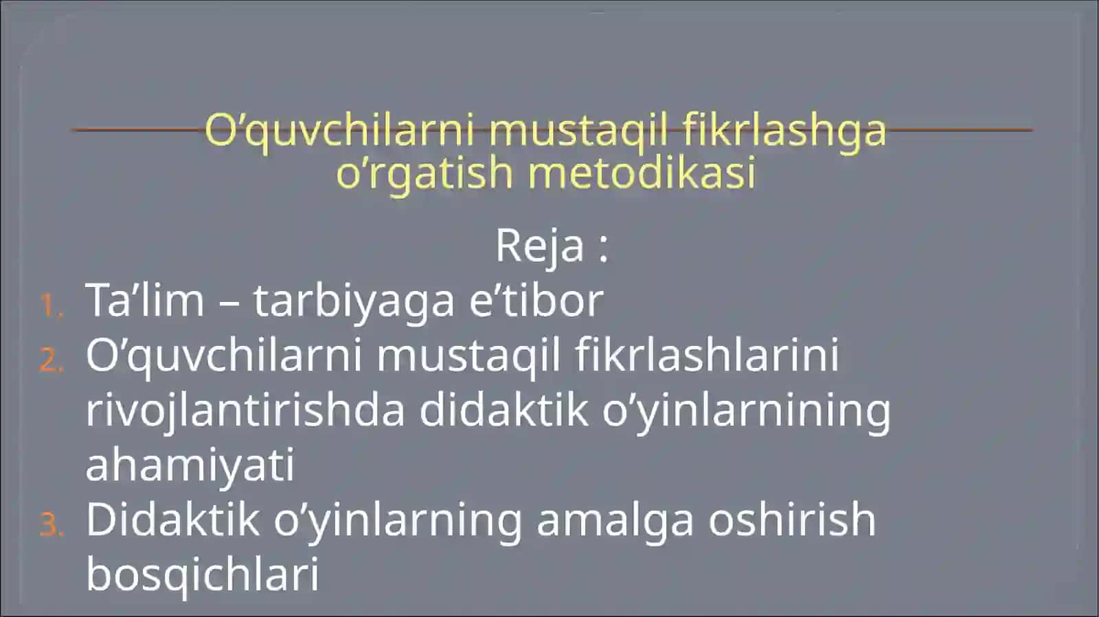 O’zbek Adabiyotni O’qitish Metodikasi 2