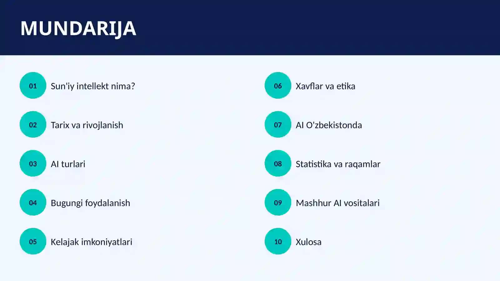Taqdimot|sun'iy intelekt va kelajak 2