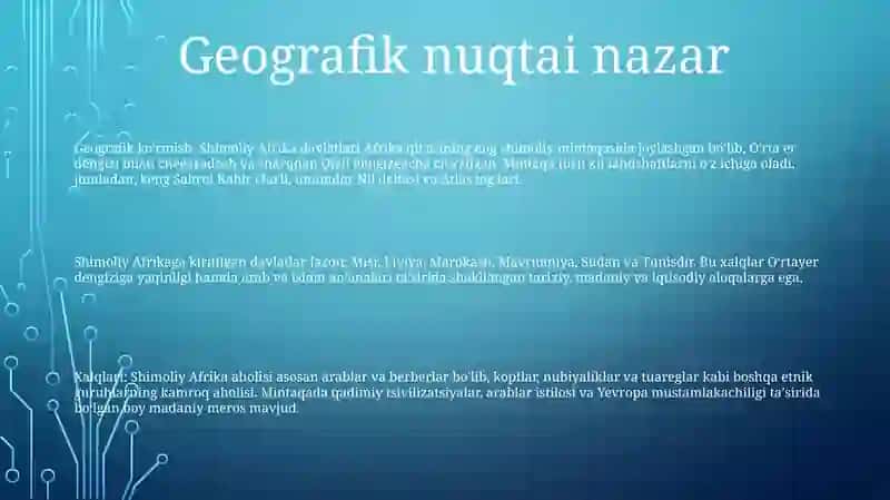Shimoliy Afrika Davlatlari Xalqlari 2
