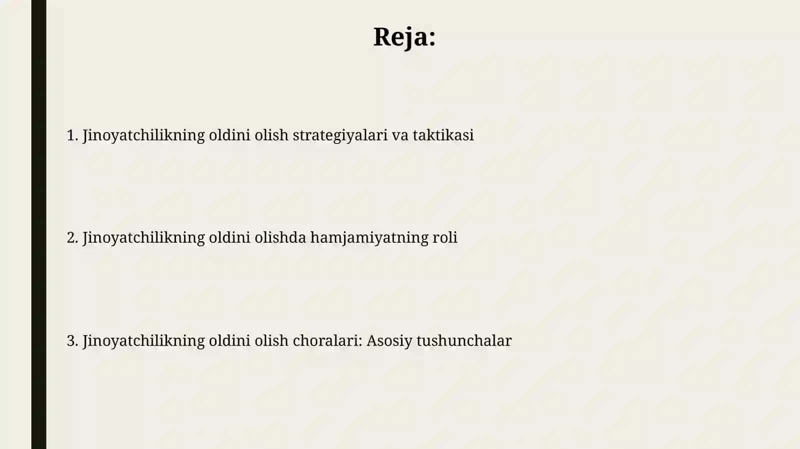 Jinoyatlarning oldini olish choralari 2