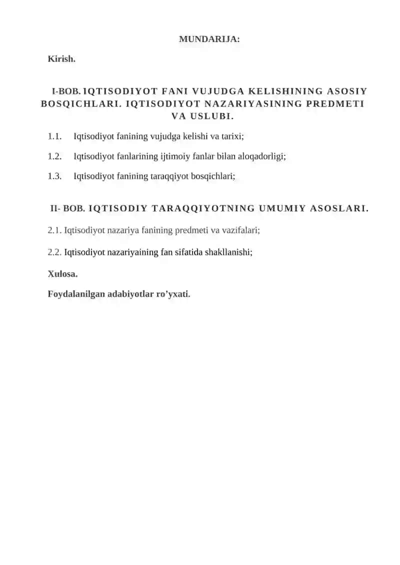 Iqtisodiyot fanining jamiyat taraqqiyotidagi o’rni 2