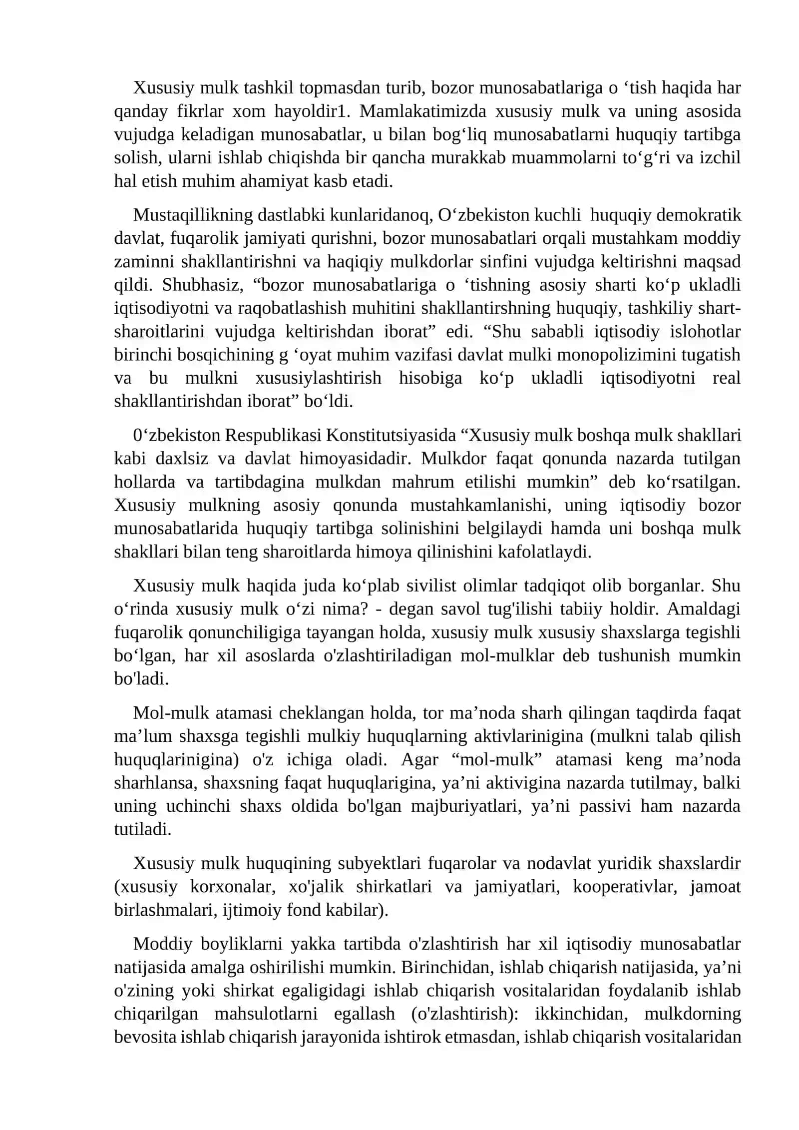Xususiy mulk huquqi 2