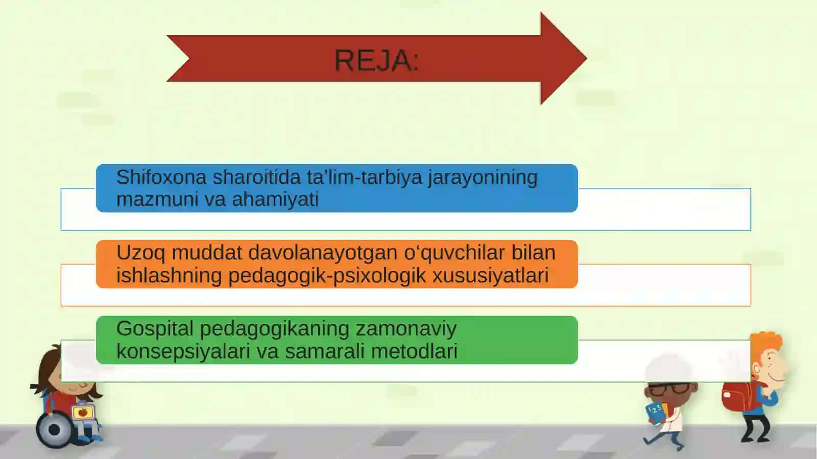Shifoxonalarda uzoq davolanuvchi maktab o‘quvchilarini ta’lim va tarbiyalash konsepsiyasi 2