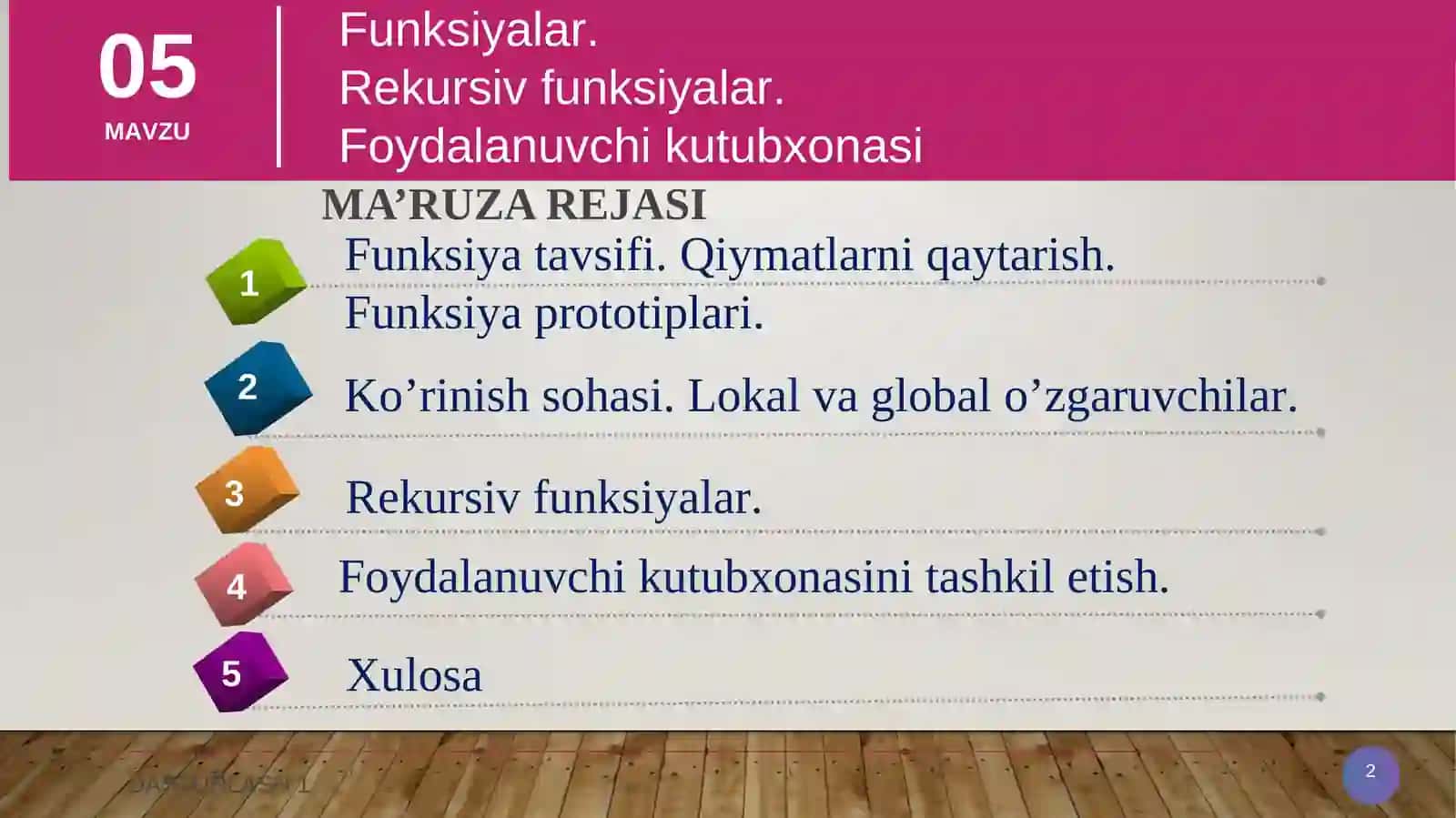 DASTURLASH 1 2