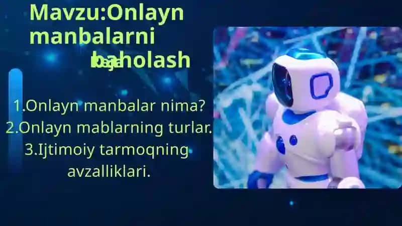 Onlayn manbalarni baholash 2